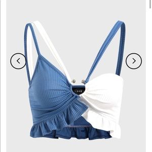 Ruffle Cut Out Patchy Cami